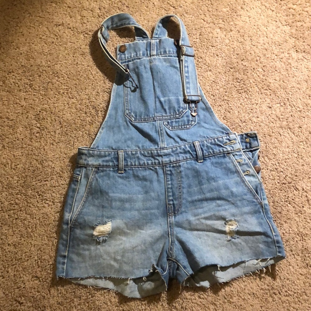 Denim shorts overall